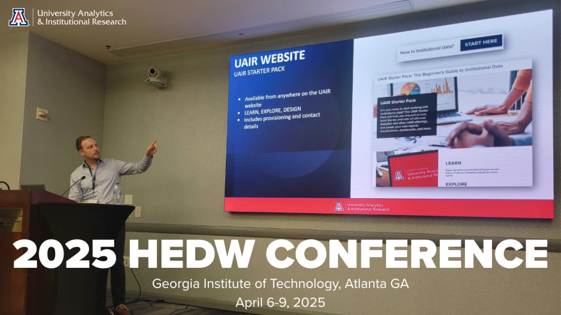 Text overlaid on a picture of Christopher Cherry presenting at HEDW. The text reads "2025 HEDW Conference, Georgia Institute of Technology, Atlanta GA, April 6-9, 2025.